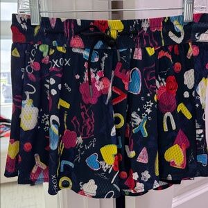 Lucky in Love Multicolor Graphic Skirt